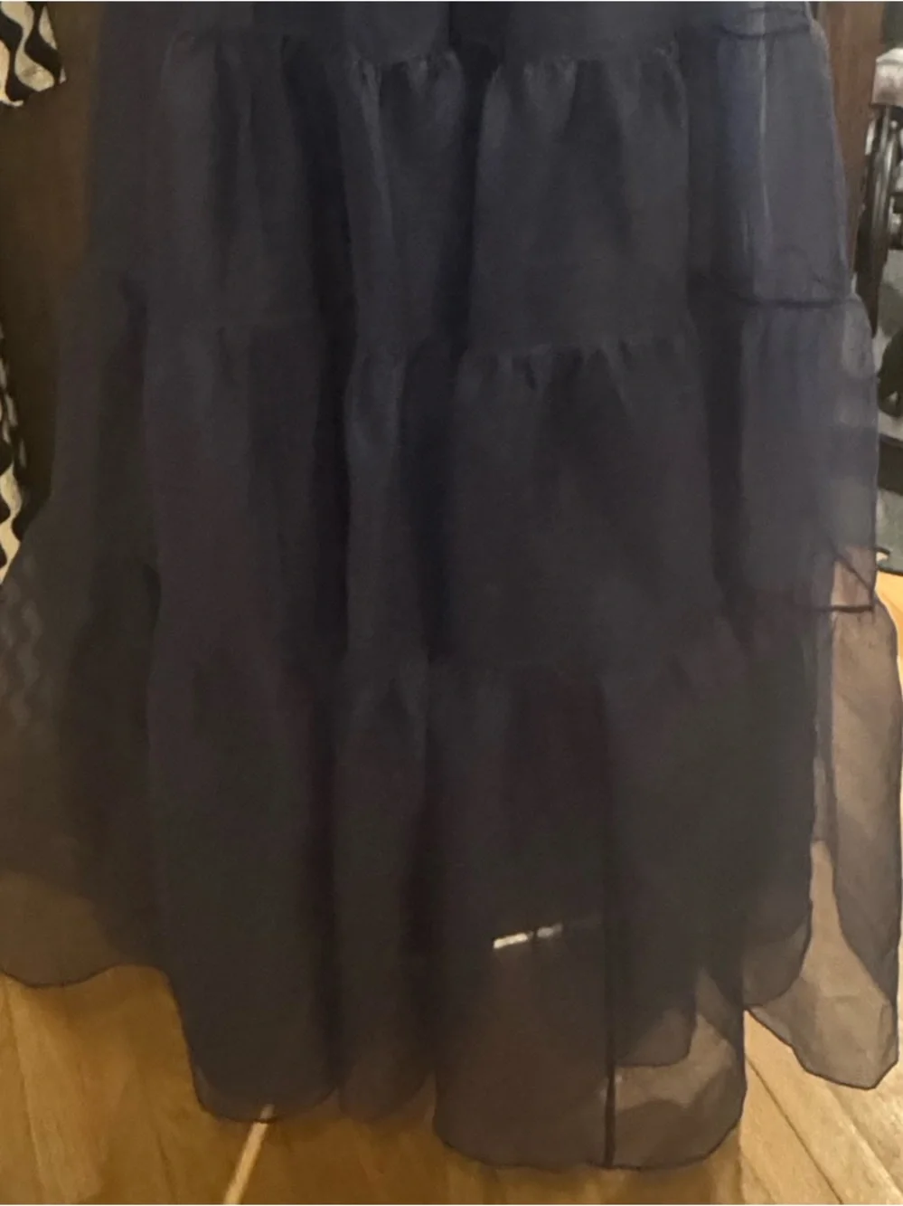 Staud Hyacinth Navy Blue Sheer Maxi Dress - Picture 3 of 5